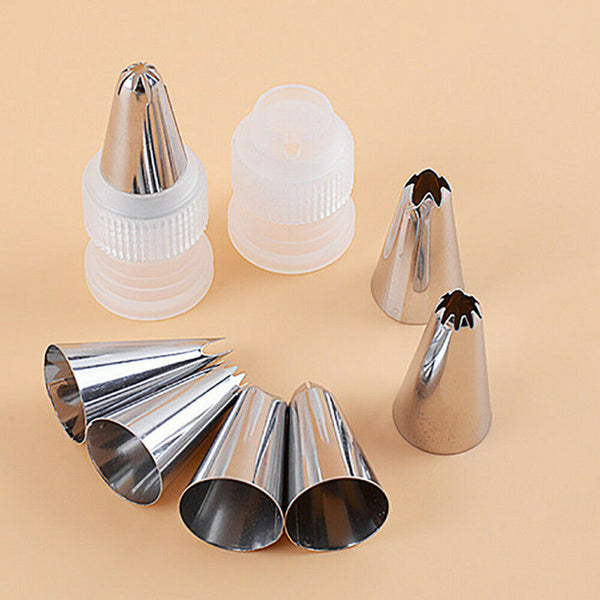 24pcs Nozzle+ Silicone Icing Piping Bags Cream Pastry Set Cake Decorating Tools