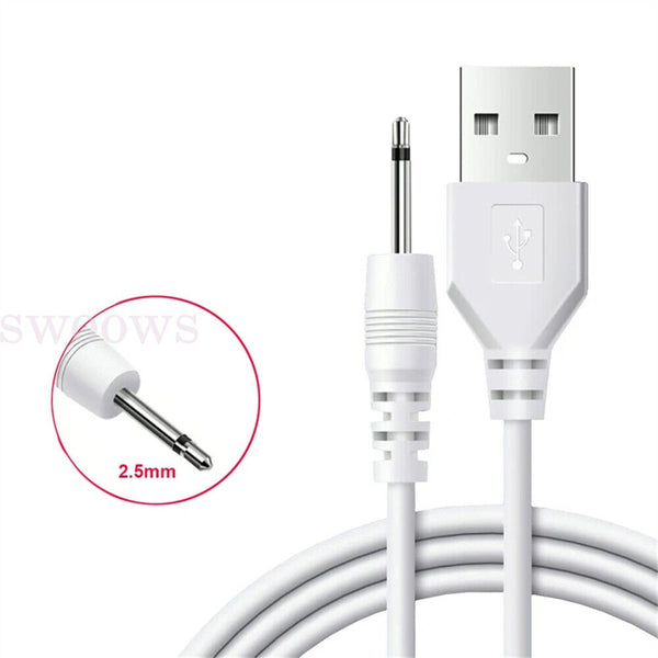 1M Vibrator USB Charging Cable Charger Cord Charge 2.5mm Massage Therapy Devices