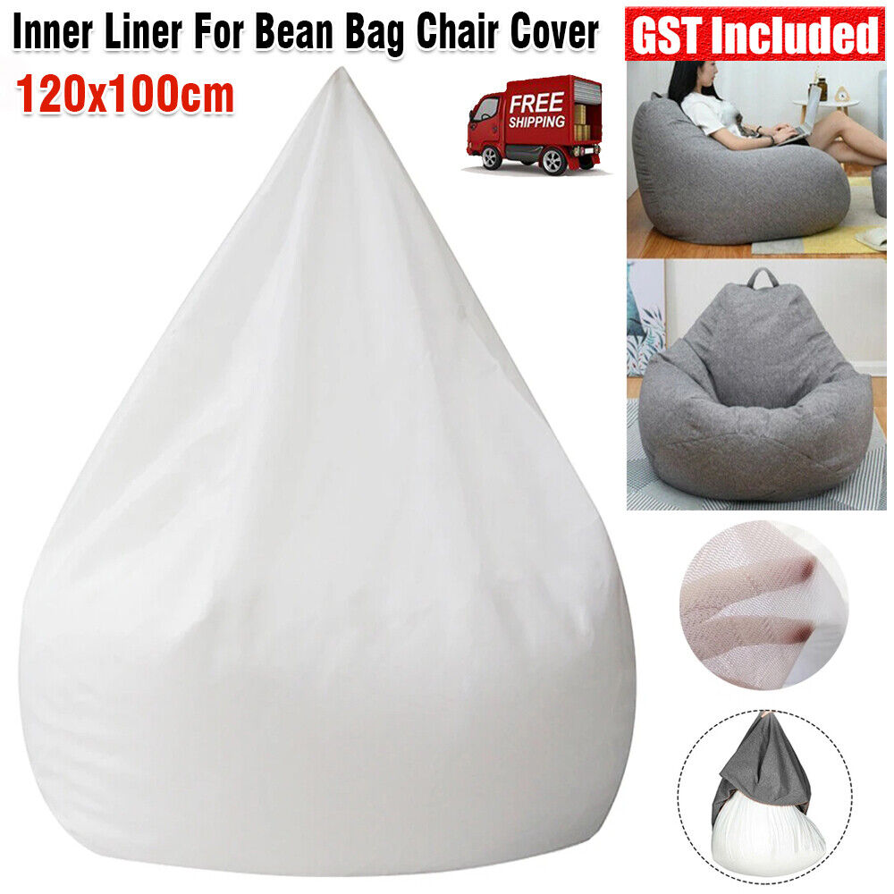 Inner Liner Bean Bag Chair Cover Easy Cleaning No-filling Lazy Sofa 100*120CM