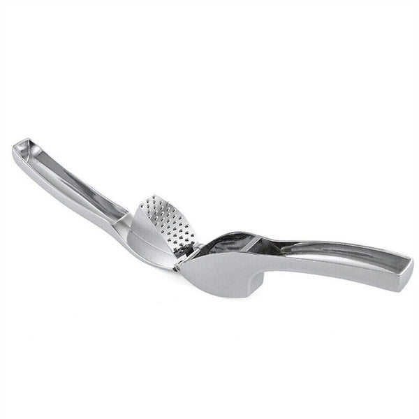 Garlic Press Crusher Stainless Steel Kitchen Mincer Masher Squeezer Tool Silver