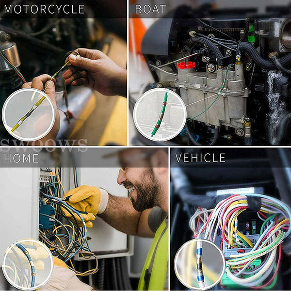 Solder Seal Sleeve Heat Shrink Butt Wire Connectors Terminals Waterproof