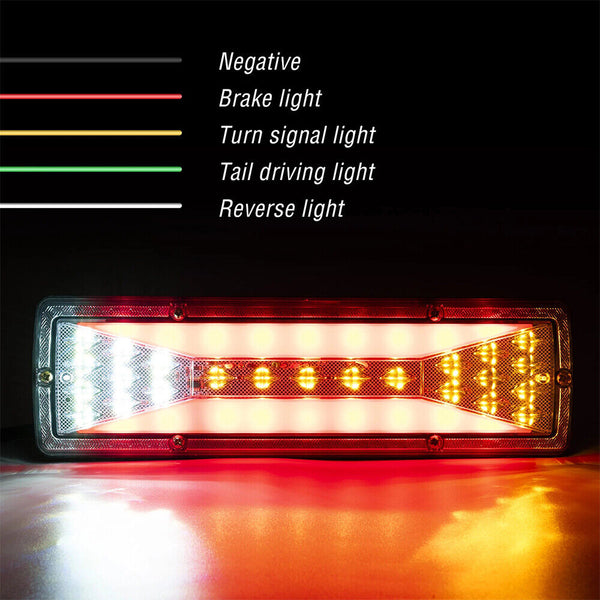 X2 LED Trailer Lights Tail Lamp Stop Brake Dynamic Indicator 12V Taillight Lamp