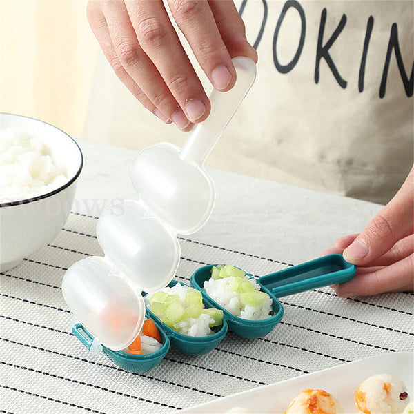 2 Sets Rice Ball Shaker DIY Rice Baller Shakers Lunch Maker Mould Kitchen Tools