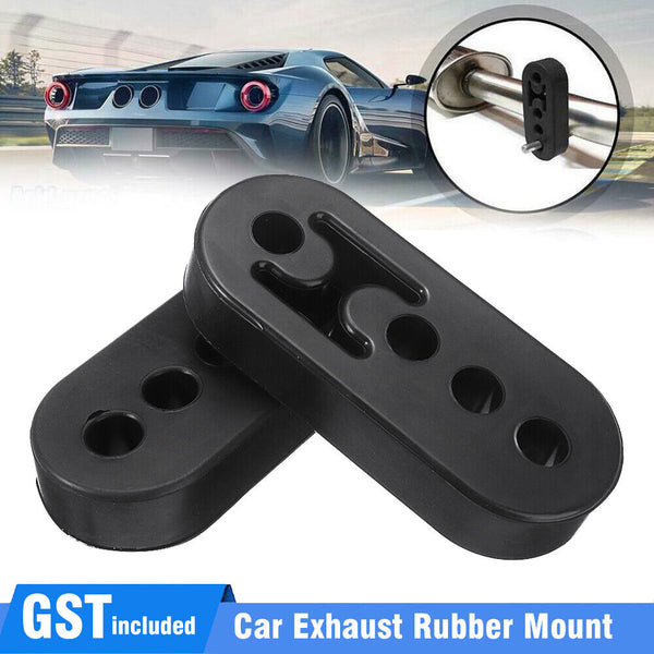 4x Universal Heavy Duty Car Exhaust Rubber Mount Brackets Hangers 4 Holes Black