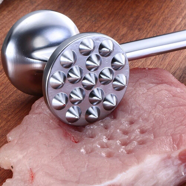 Double Sides Meat Tenderizer Tool Meat Tenderizer Tool Hammer Stainless Steel AU