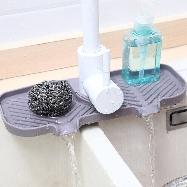 1/2x Kitchen Faucet Storage Rack Holder Soap Sponges Caddy Organizer Sink Basket