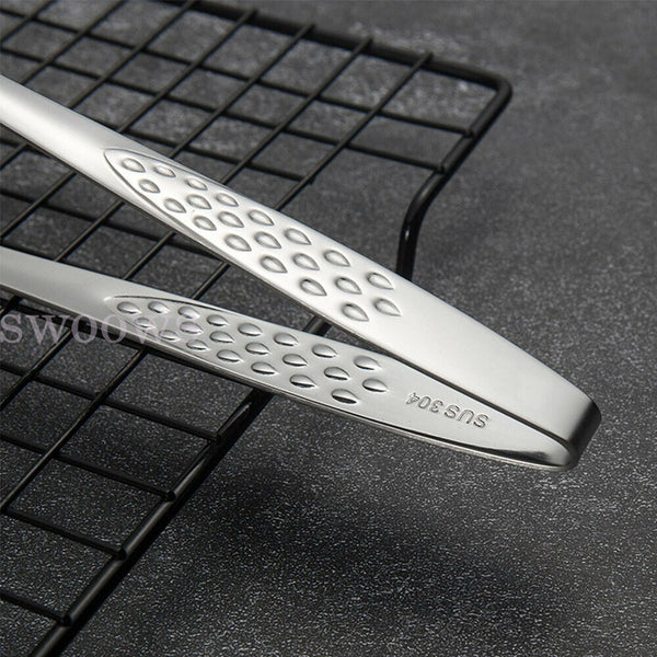 24/28cm Stainless Steel Kitchen Straight Grill Tweezers BBQ Food Tongs Tools