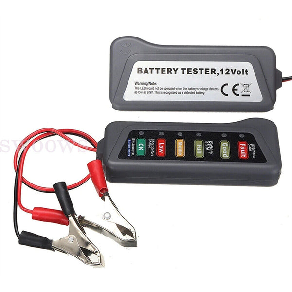 12V Digital Car Battery Tester Automotive Testing Tool Voltage Analyzer Checker