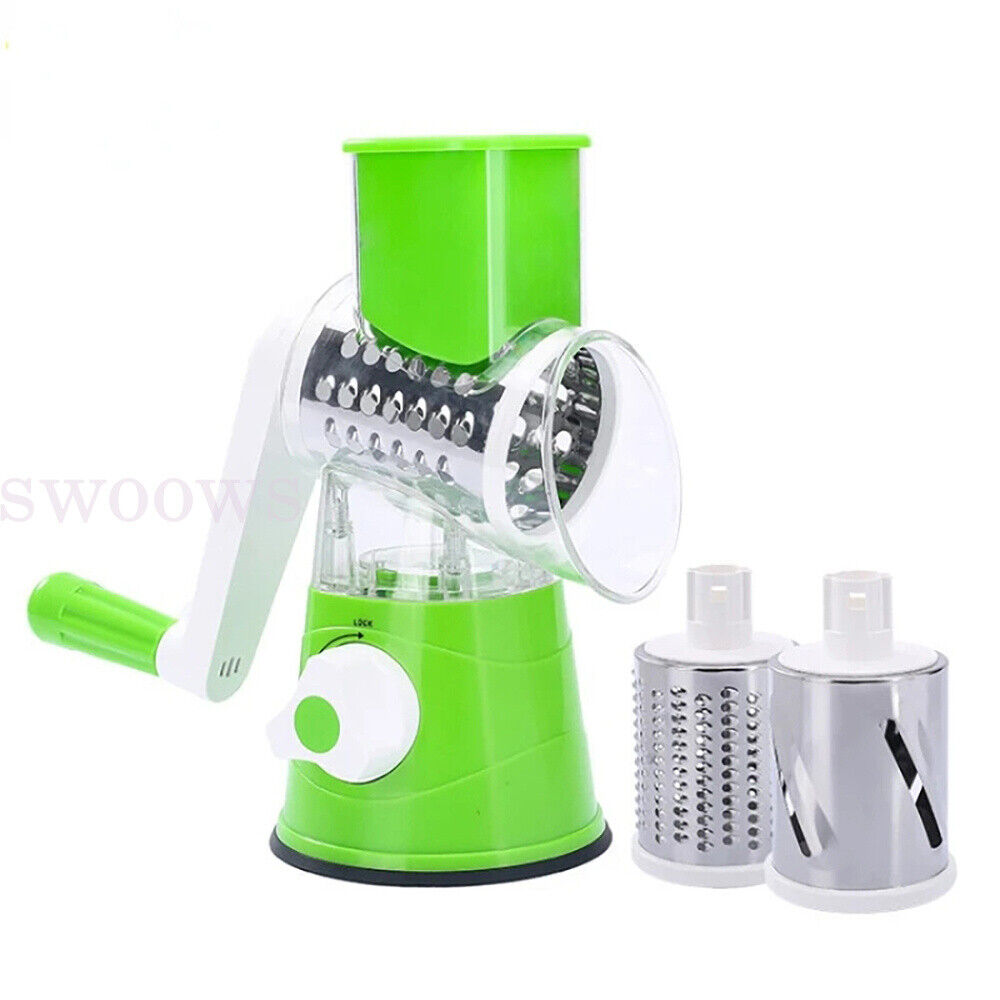 Kitchen Vegetable Fruit Slicer Cutter Shredder Food Manual Rotary Grater Chopper