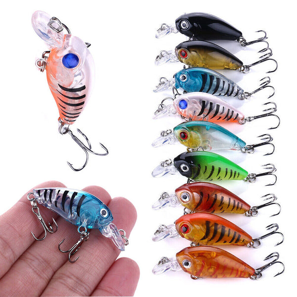 9PCS Fishing Lures For Bream Bass Trout Redfin Perch Cod Flathead Whiting Tackle