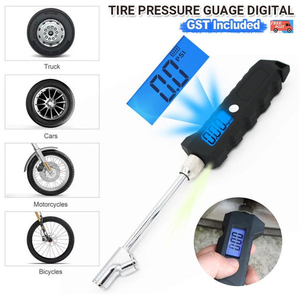 Tire Pressure Guage Digital Car Bike Truck Auto Air PSI Meter Tester Tyre Gauge