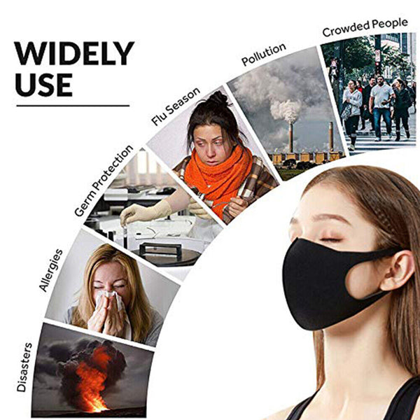 5pcs Kids Washable Reusable Face Mask Protective Fabric Cotton Fashion Unisex