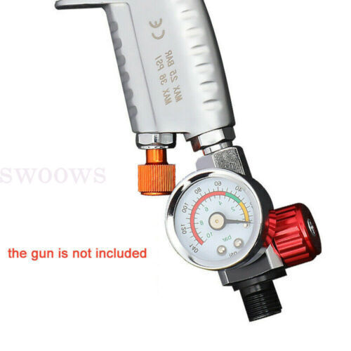 1/4" Adjustable Air Regulator Bar Pressure Gauge Paint for Spray Sprayer Gun