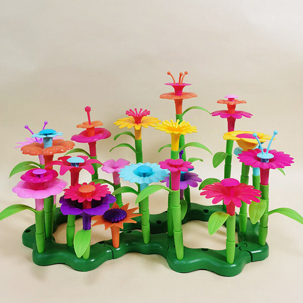 46/98/148PCS Flower Garden Building Toys Children DIY  Build Bouquet Sets Gift