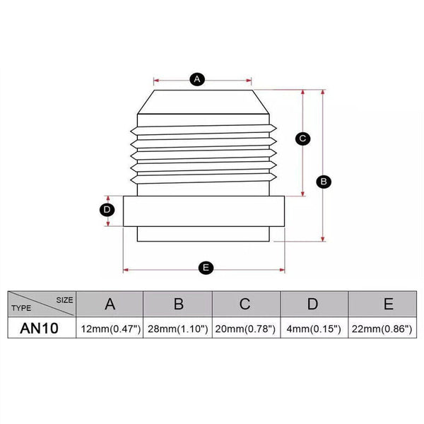 2pcs AN-10 10AN Male Aluminum Weld On Fitting Alloy Weld Fittings