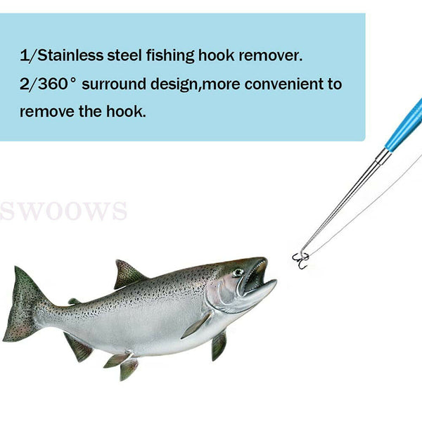 Fishing Hook Remover Stainless Steel Fishhook Dehooker Hook Detacher Extractor
