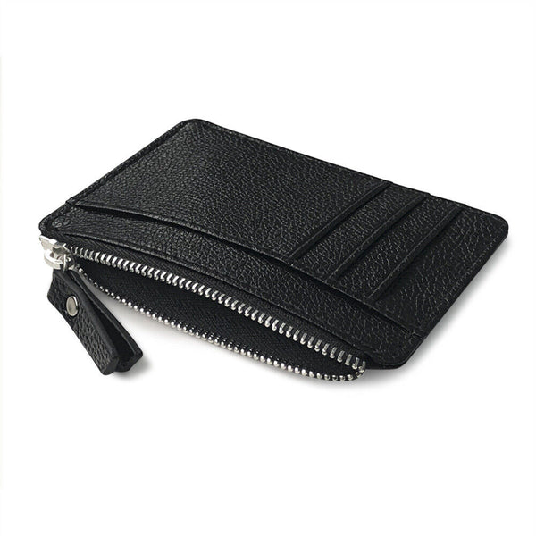 Men's PU Leather Small Coin Case Card Holder Zip Wallet Pouch Mini Purse Bag AU