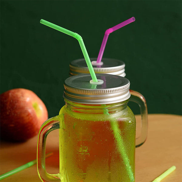 UP1000Straw BPA-Free Bendable Disposable Drinking Plastic Party Straw Multicolor