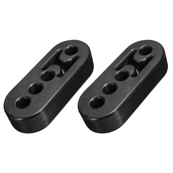 4x Universal Heavy Duty Car Exhaust Rubber Mount Brackets Hangers 4 Holes Black