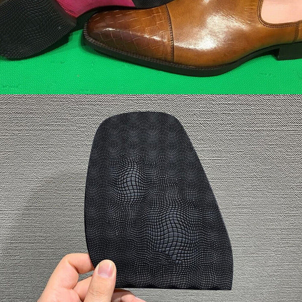 1 Pair Shoe Soles Heels Repair Slip Grip Rubber Pads DIY Anti-Slip Insoles Black