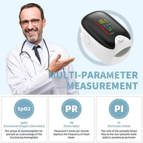 Professional Finger Pulse Oximeter Blood Oxygen Saturation Monitor Heart Rate .