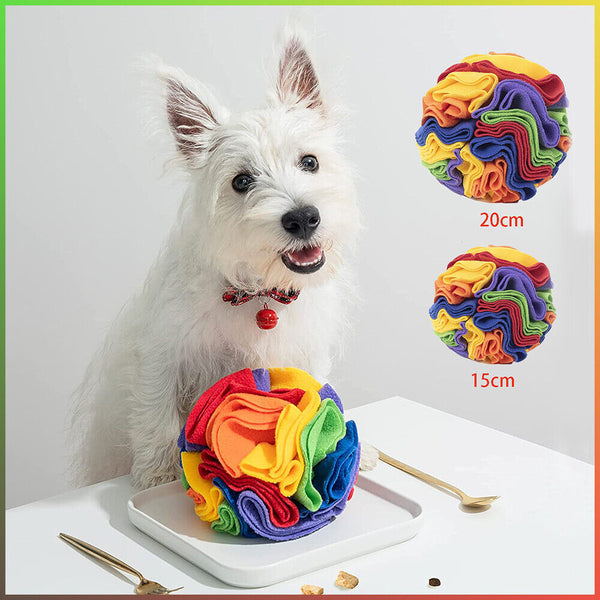 Dog Snuffle Ball Sniffing Training Puzzle Toy for Dogs Cats Pet Toy Game 15/20CM