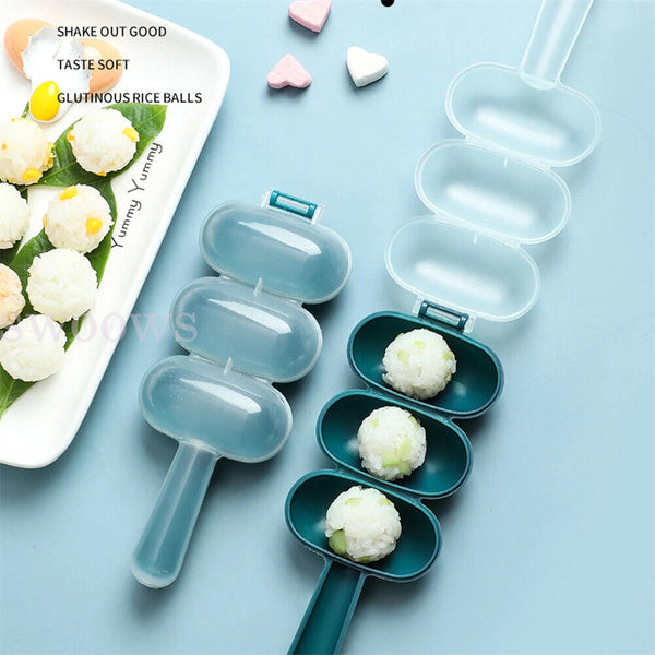 2 Sets Rice Ball Shaker DIY Rice Baller Shakers Lunch Maker Mould Kitchen Tools