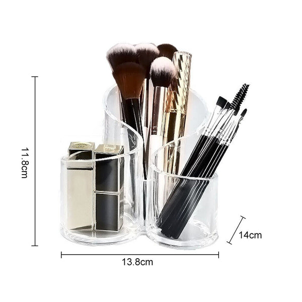 Clear Acrylic Makeup Brush Holder Organizer Cosmetic Storage Container Case AU