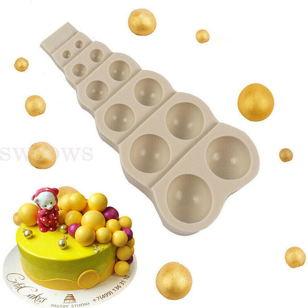 Silicone Half Ball Sphere Fondant Sugarcraft Mold Cake Chocolate Baking Mould