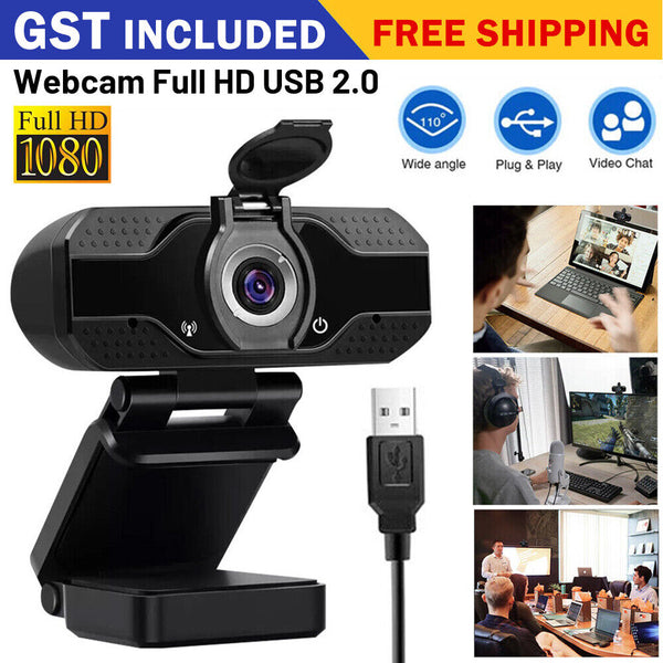 Webcam Full HD 1080P USB 2.0 For PC Desktop Laptop Web Camera with Microphone