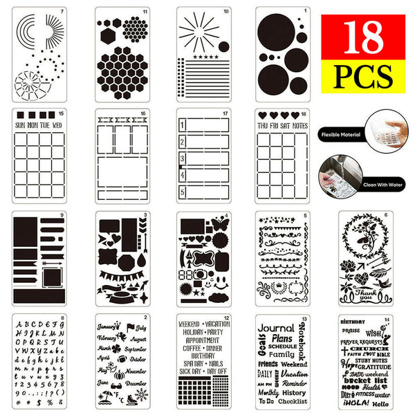 18/20x Letters Alphabt Painting Stencils Templates Scrapbooking/Paper Craft/DIY