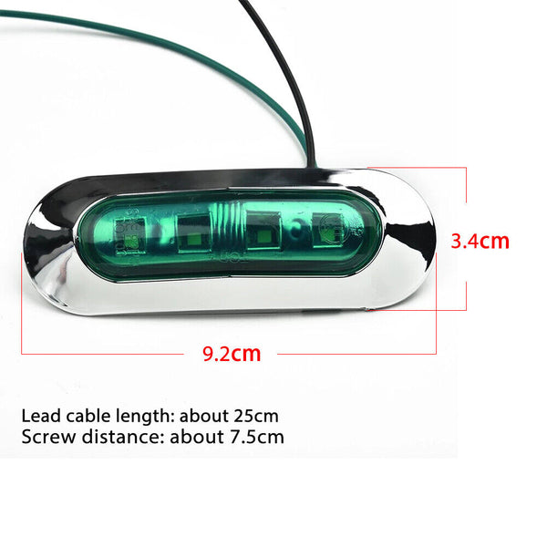 1set Boat Navigation Lights Waterproof Marine Utility Led Strip Lights 12-24V