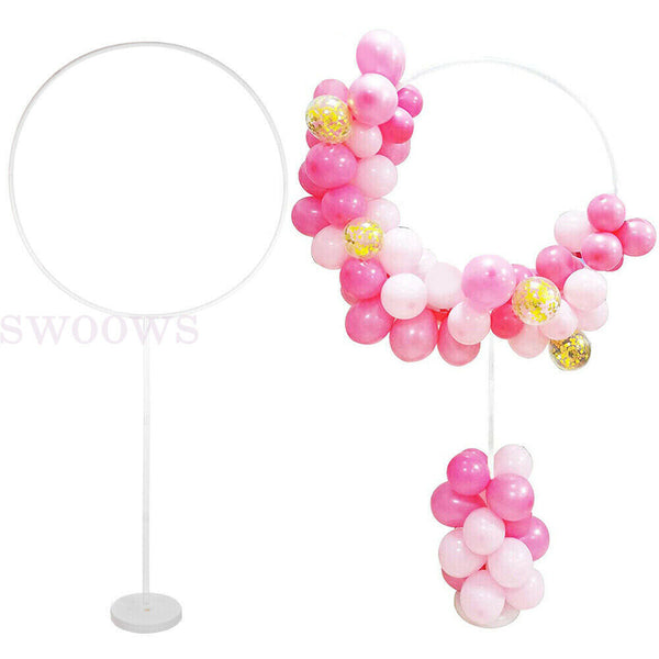 160cmx73cm Circle Balloon Arch Frame Balloons Stand Holder Wedding Column Kit