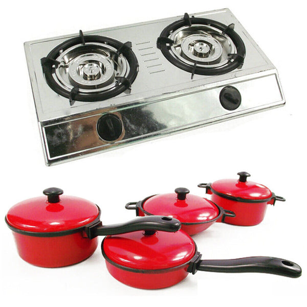 13Pcs Kids Play Kitchen Food Toys Cooking Utensils Pots Pans Accessories Set