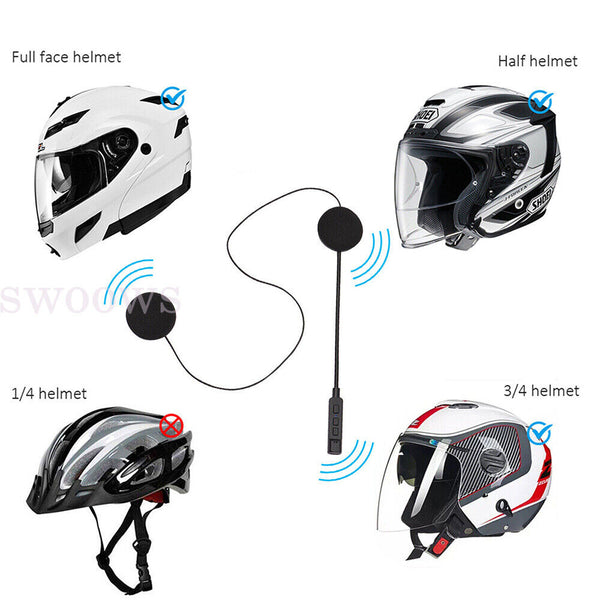 Motorcycle Helmet Headset Wireless Bluetooth 5.1 Headphone Speaker Rechargeable