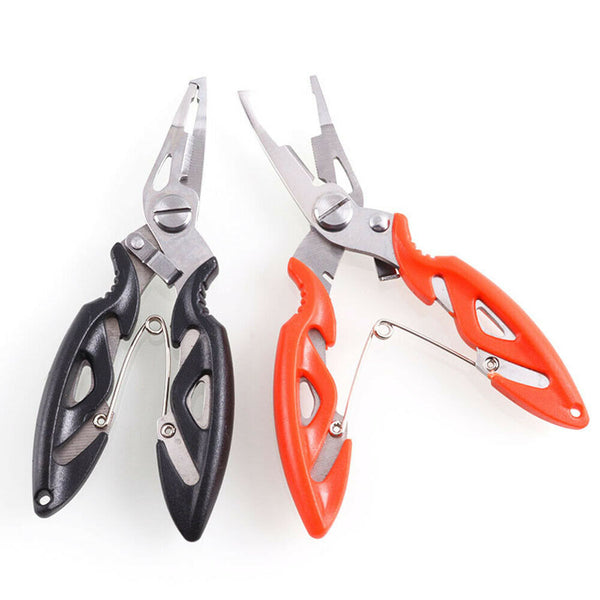 1/2PCS Fishing Pliers Scissors Line Cutter Braid Split Ring Tool Lip Grip TACKLE