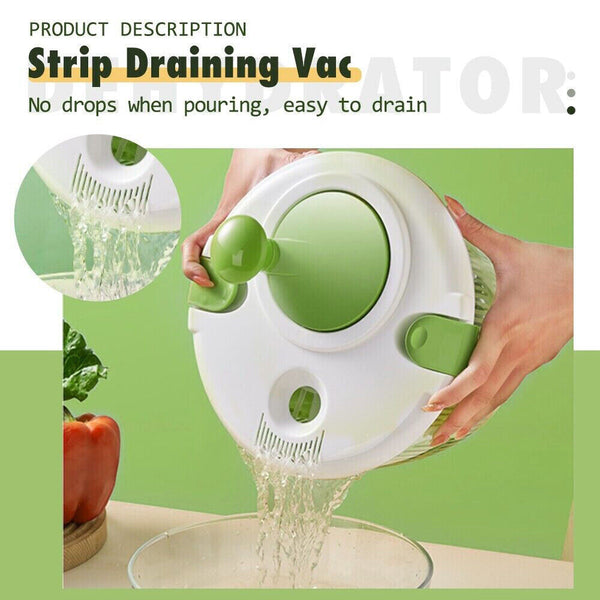 Salad Spinner Vegetable Lettuce Salad Leaves Washer Dryer Serving Bowl Container