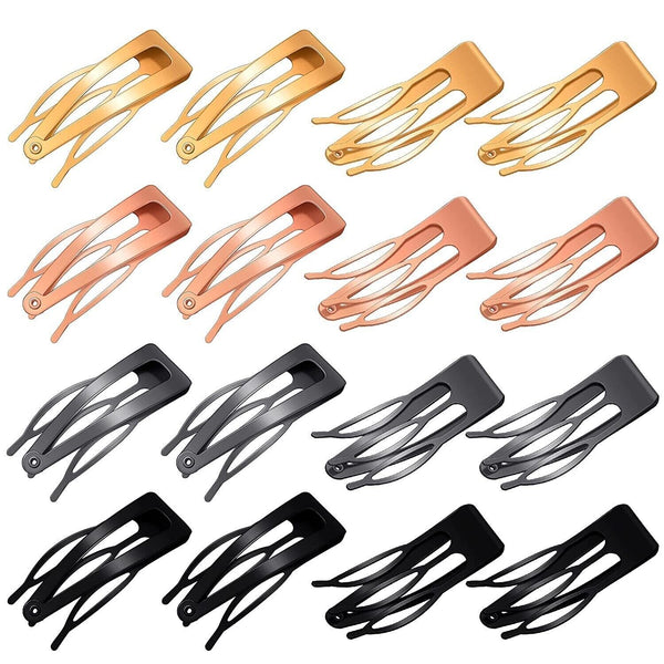 10-50 Double-grip Hair Clips Metal Snap Barrettes Hair Styling Tool Women Girls