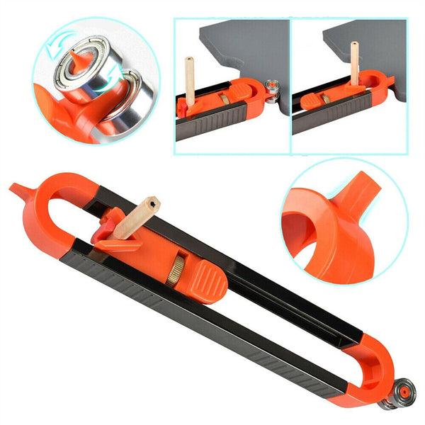 Profile Scribing Contour Gauge Ruler with Lock Precise Carpenter Measuring Tool