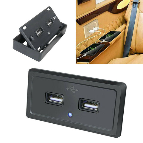 3.1A Dual USB Port Fast Charger Socket Power Outlet Panel 12V Motorcycle Car RV