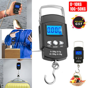 50KG LCD Digital Travel Fishing Luggage Hanging Electronic Hook Weighing Scale