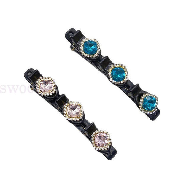 Sparkling Crystal Stone Braided Hair Clips Bangs Hair Clip Braided Hair lot