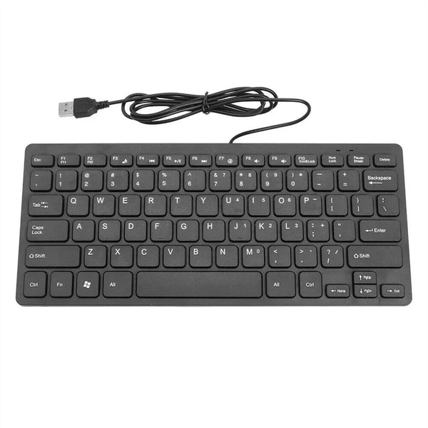 Super Slim Mini Wired Keyboard K1000 USB Multimedia Waterproof Keypad Universal