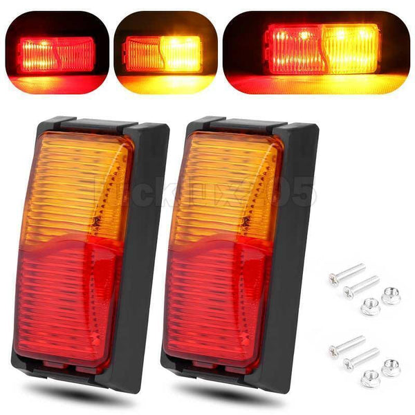 Red Amber LED Clearance Lights Side Marker Lamp Trailer Truck Caravan Multi Volt