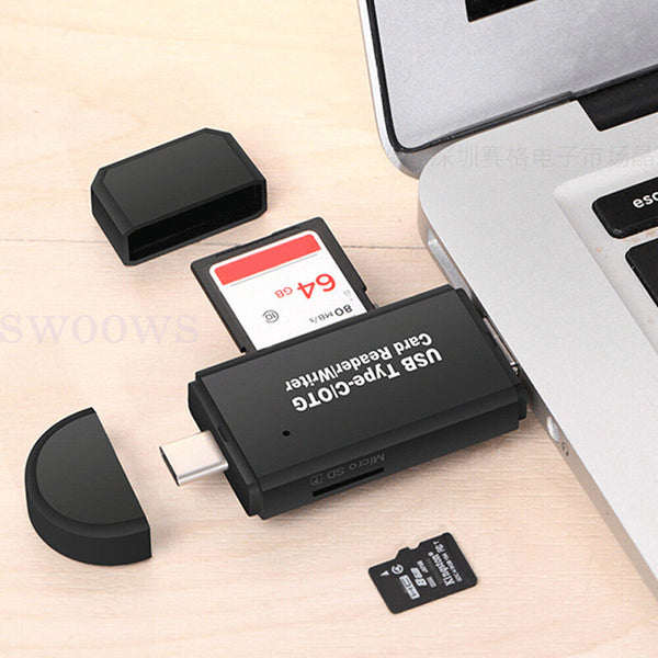 Micro USB OTG to USB 2.0 Adapter SD/Micro SD Card Reader For Smartphones/PC