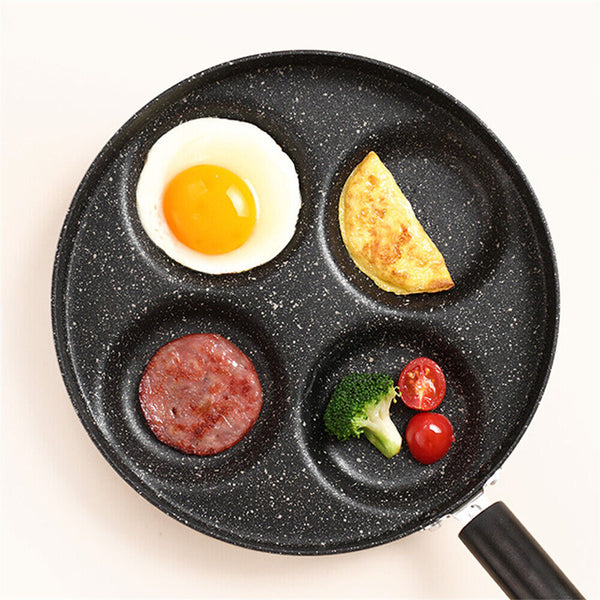 4 Holes Korean Frying Pan Carote Non-stick Round Fry Egg Pancake Pan Giftbox