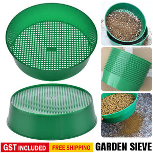 2Pcs Garden Sieve Composy Soil Sand Green Stone Mesh Soil Sieve Small Gravel AU