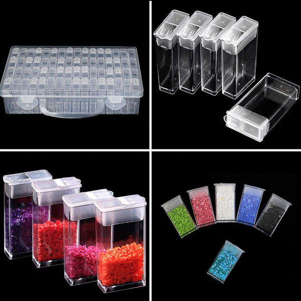 64 Grid Diamond Painting Storage Box Art Nail Bead Accessories Case Kit AU