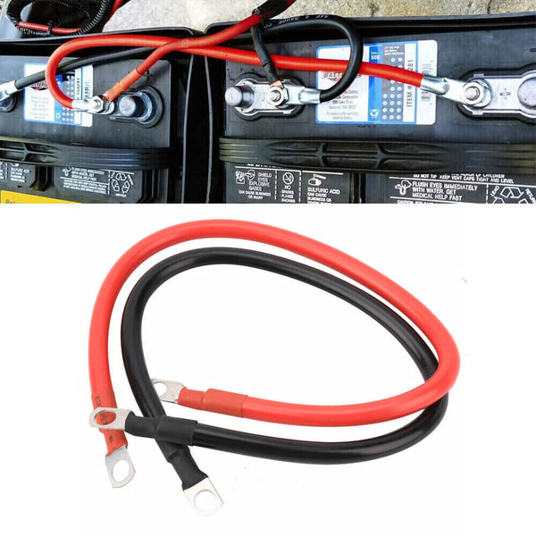 12V 24V 30cm Battery joiner Connector Lead DC Wire 100A Cable & lugs Red & Black