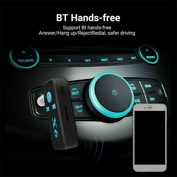 Wireless Bluetooth 3.5mm AUX Transmitter Audio Music Receiver Home Car Adapter